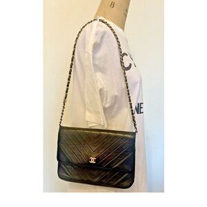 Vintage Chanel/Chanel Chanel Chevron Single Flap… Dimensions : 240x60x160